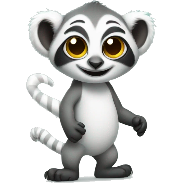 happy big idea lemur wearing sandals  emoji