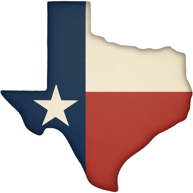 texas flag in the shape of texas emoji
