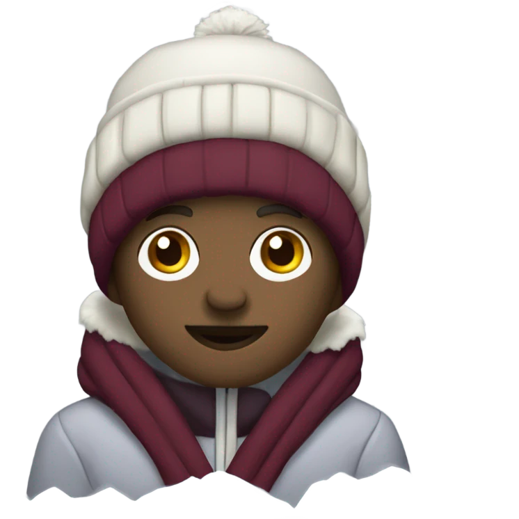 burgundy winter emoji