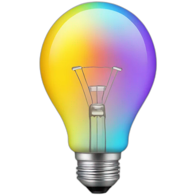 Think bulb bright color emoji