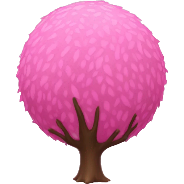Pink tree ball emoji