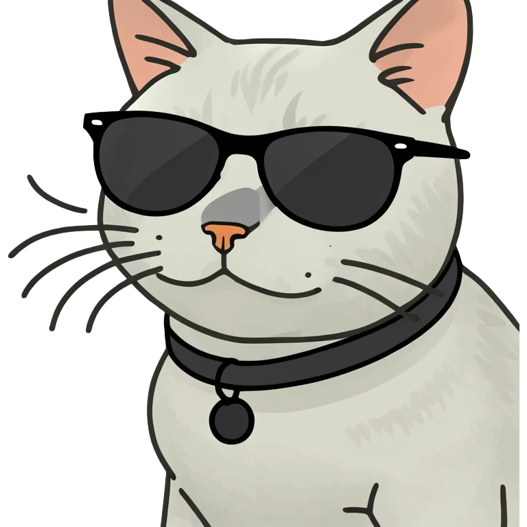 Cat with sunglasses emoji