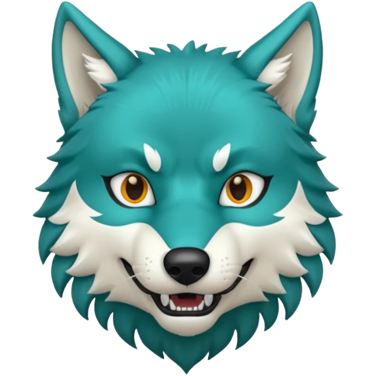 teal wolf head emoji