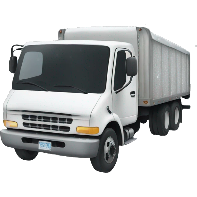snowy truck emoji