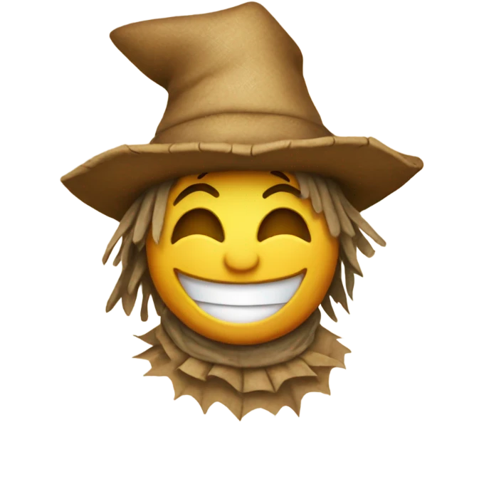 scarecrow laughing emoji
