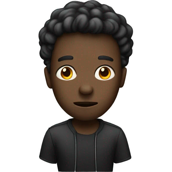 A dude black shaking his head  emoji