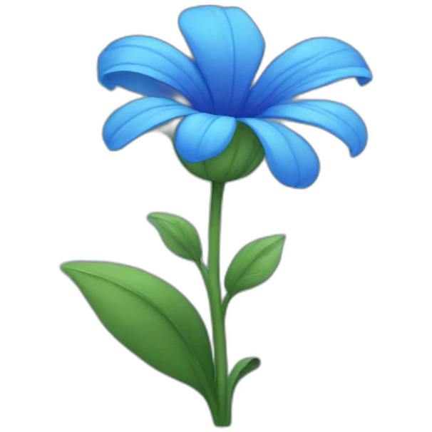 blue flower emoji