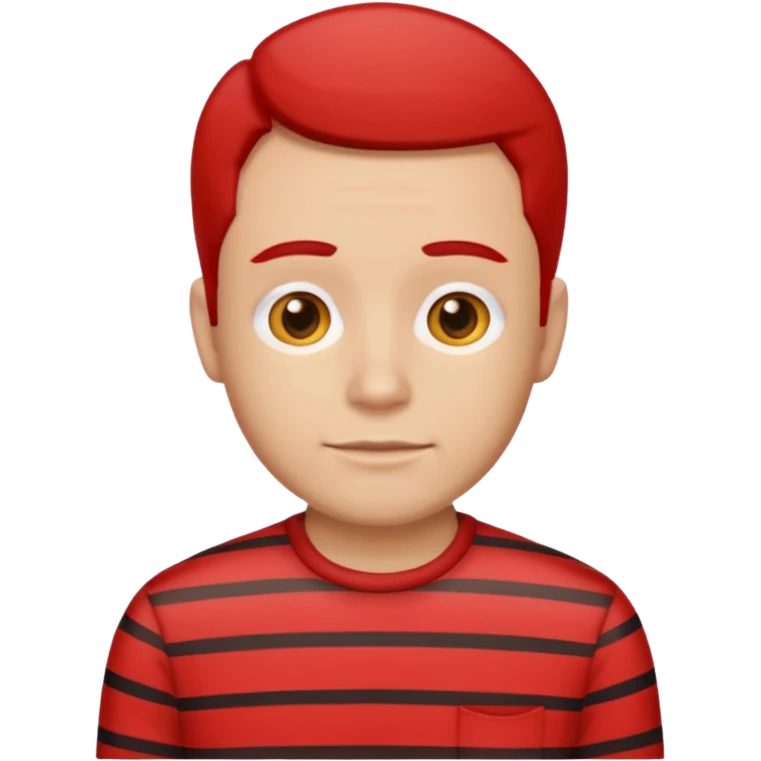 Men with red Striped Shirt not t shirt emoji