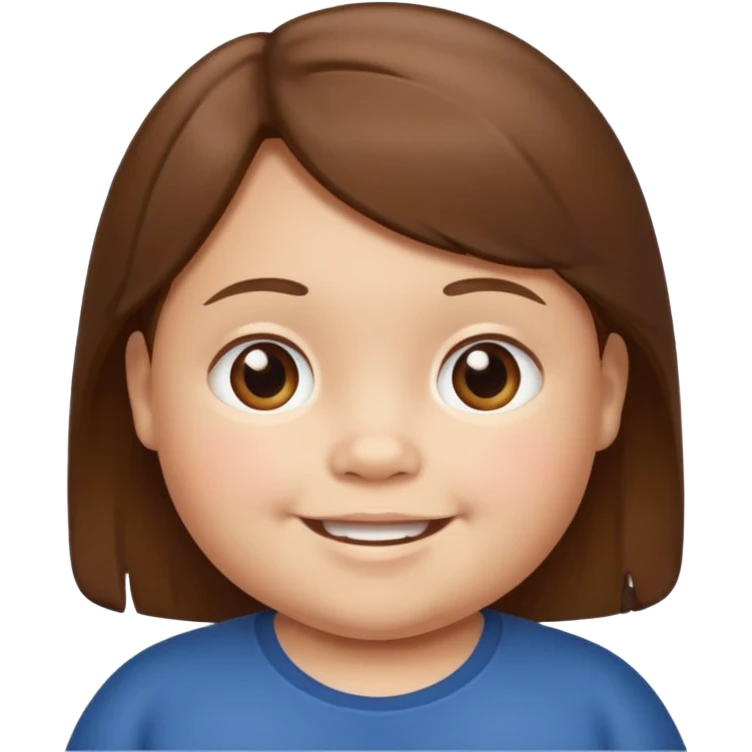 small fat child brown hair light skin men emoji