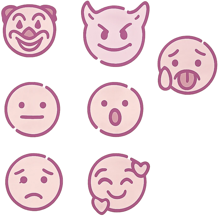 Pink emoji
