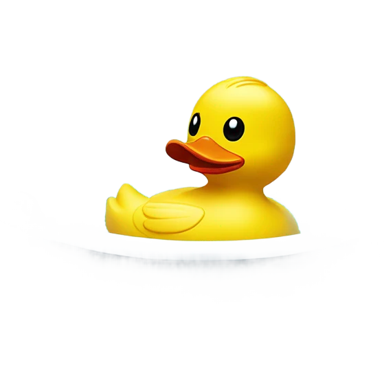 Bathtub with rubber duck and bubbles emoji