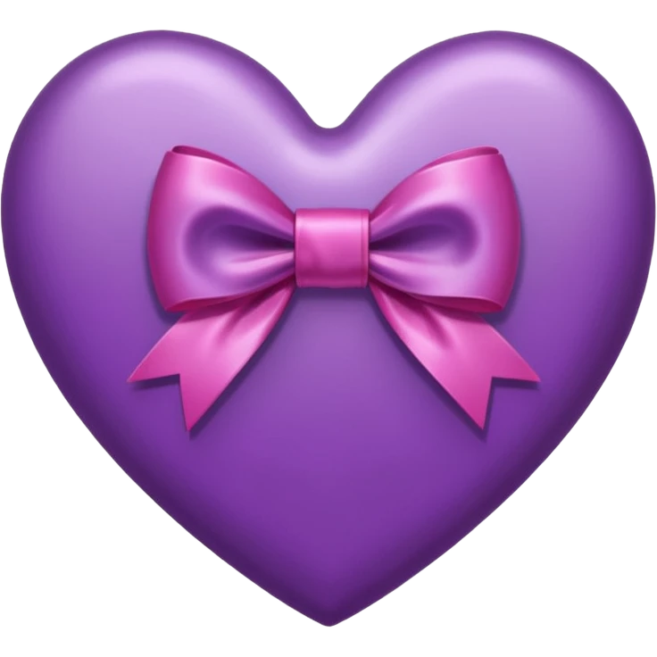 Purple heart with bow around emoji