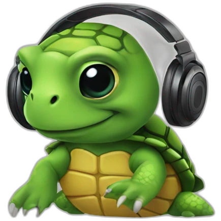 dj turtle emoji