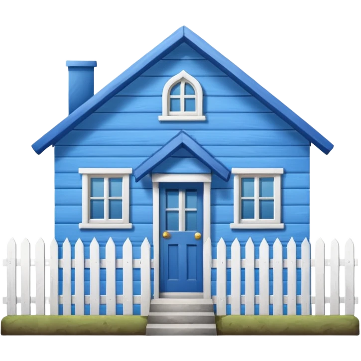 blue house emoji