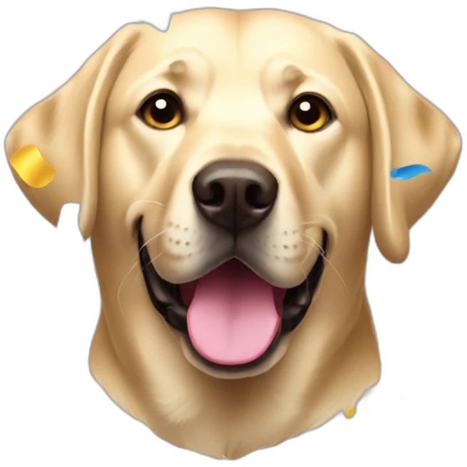 Labrador confetti emoji