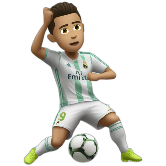 Ronaldo qui fait un dab emoji
