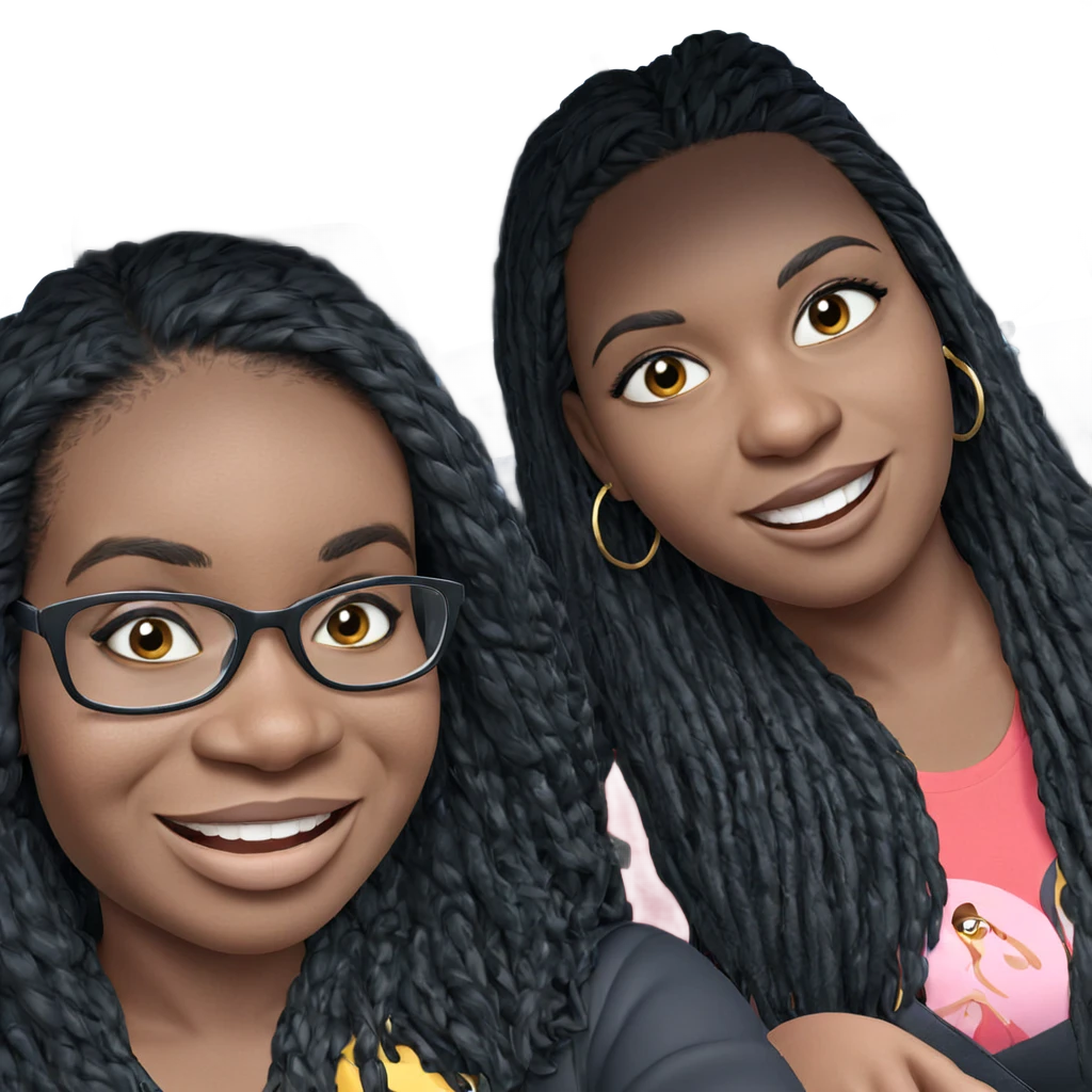 smiling girls in car emoji
