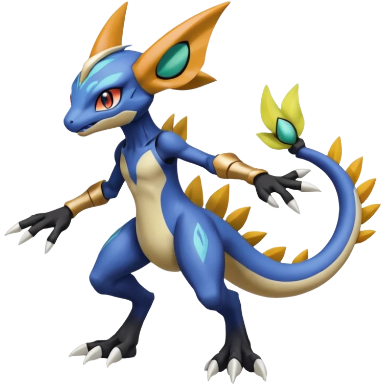 Meloetta-Greymon-Inteleon-Greninja-Pokémon-Fakémon-fusion-hybrid-creature emoji