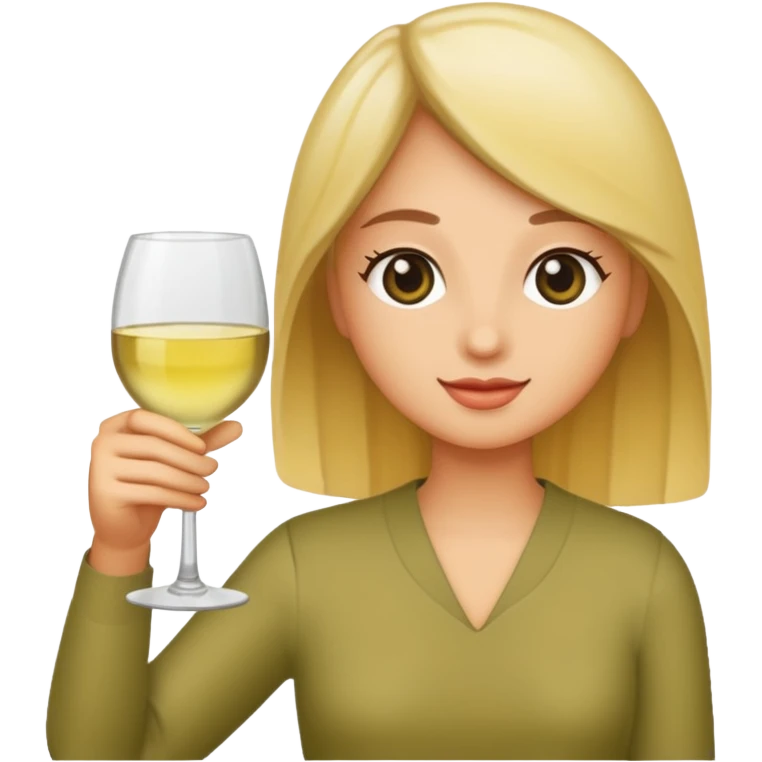 😊 holding white wine emoji