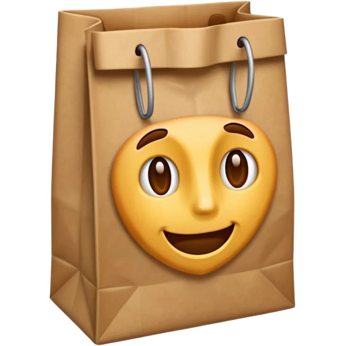 paper bag. negative: emoji emoji