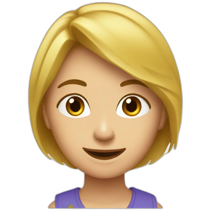 Дівчина блондинка з блакитними очима  emoji