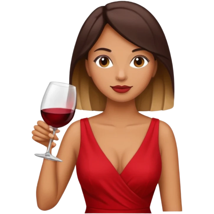 Woman drinking wine emoji