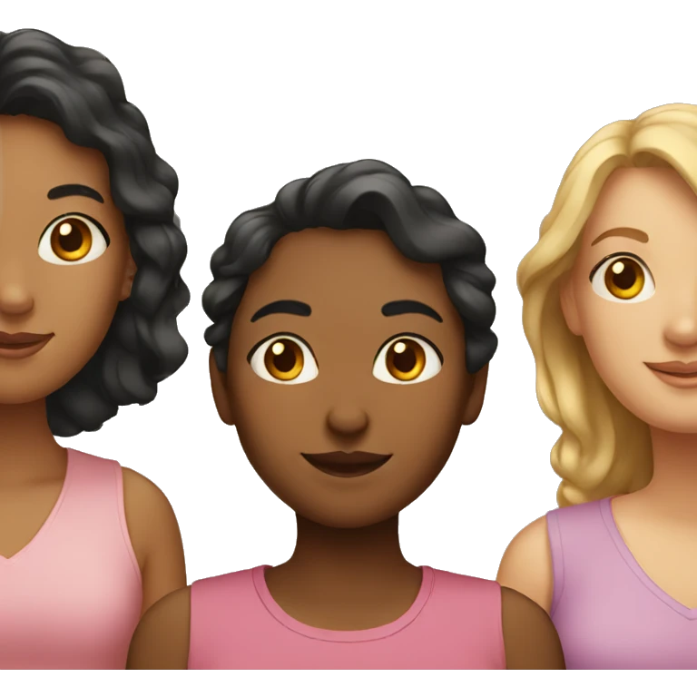 three diverse women emoji