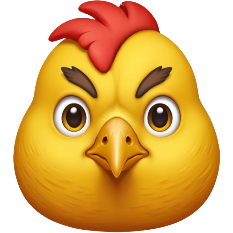 a chicken face and peanut body  emoji