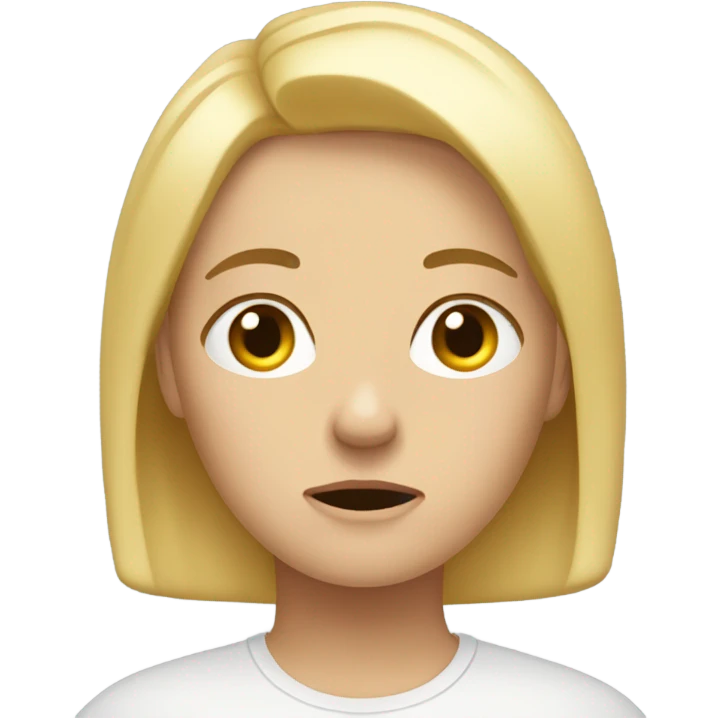 socially anxious blonde with a fear of intimacy  emoji