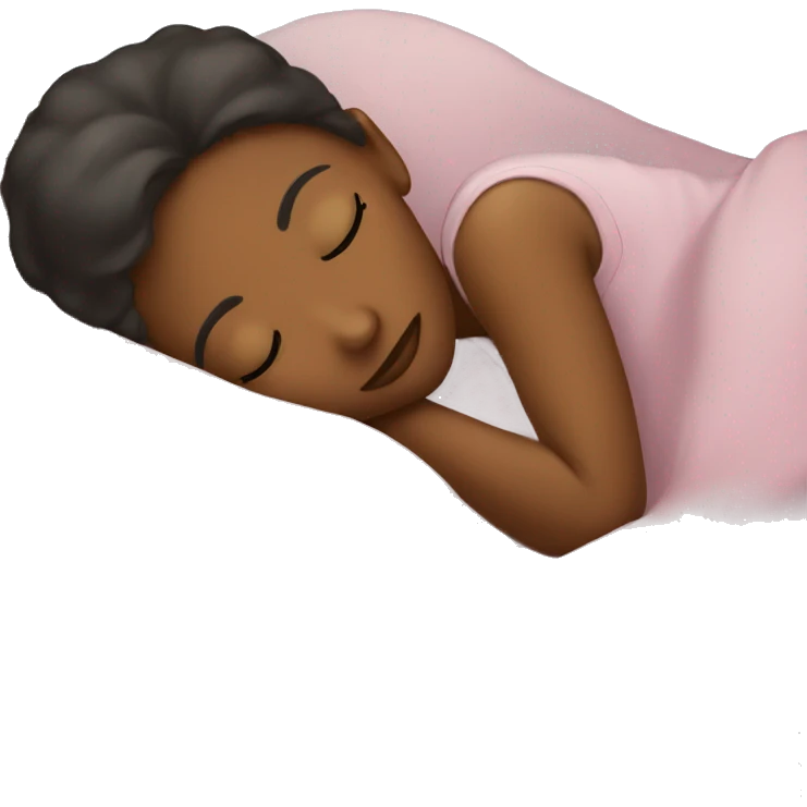 A girl sleeping on the bed  emoji