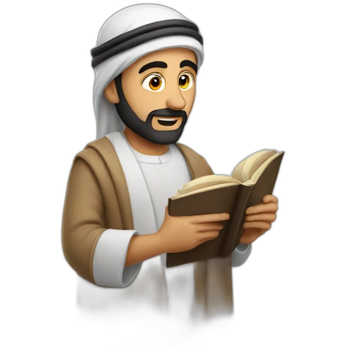 An Arab man reads a book  emoji