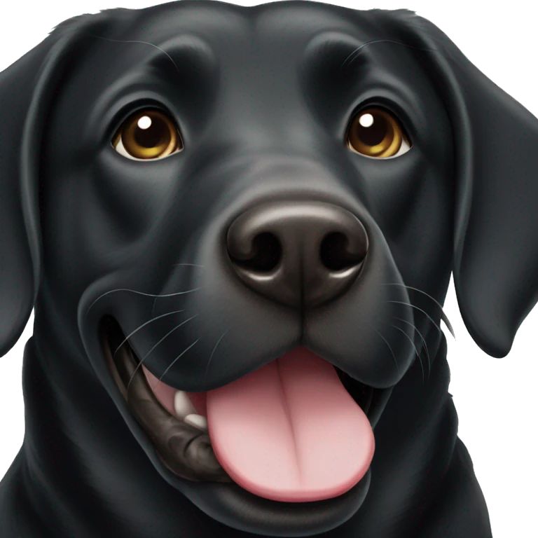 Black Labrador happy emoji