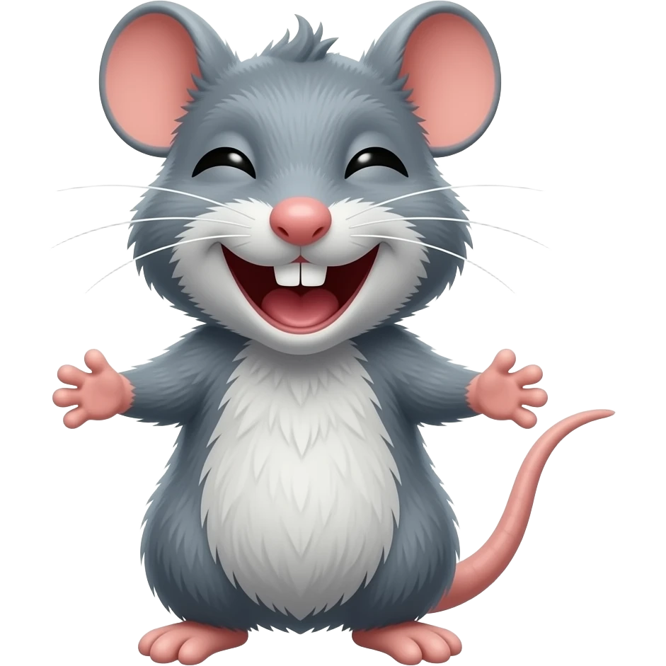 A rat laughing emoji