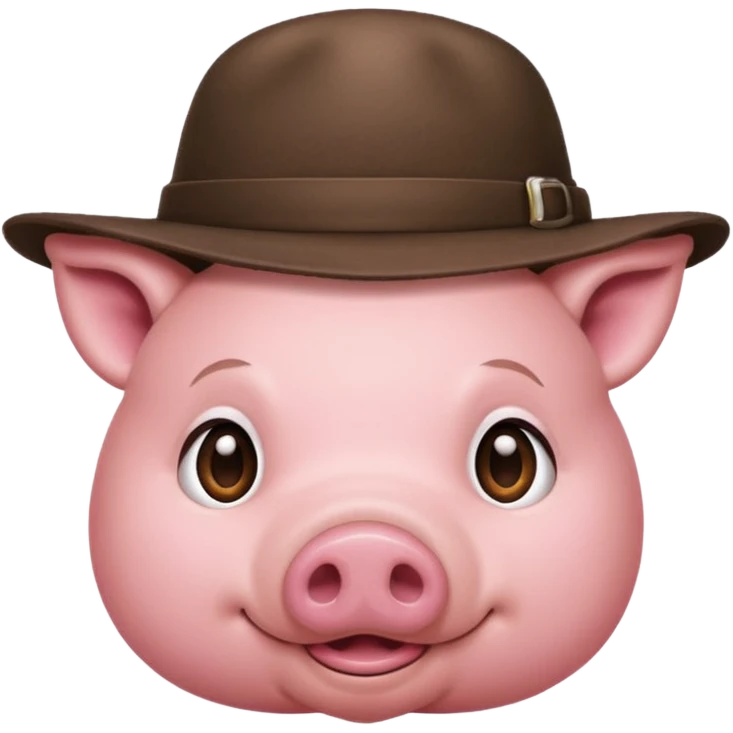 pig wear hat emoji