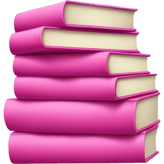 Stack of pink books emoji