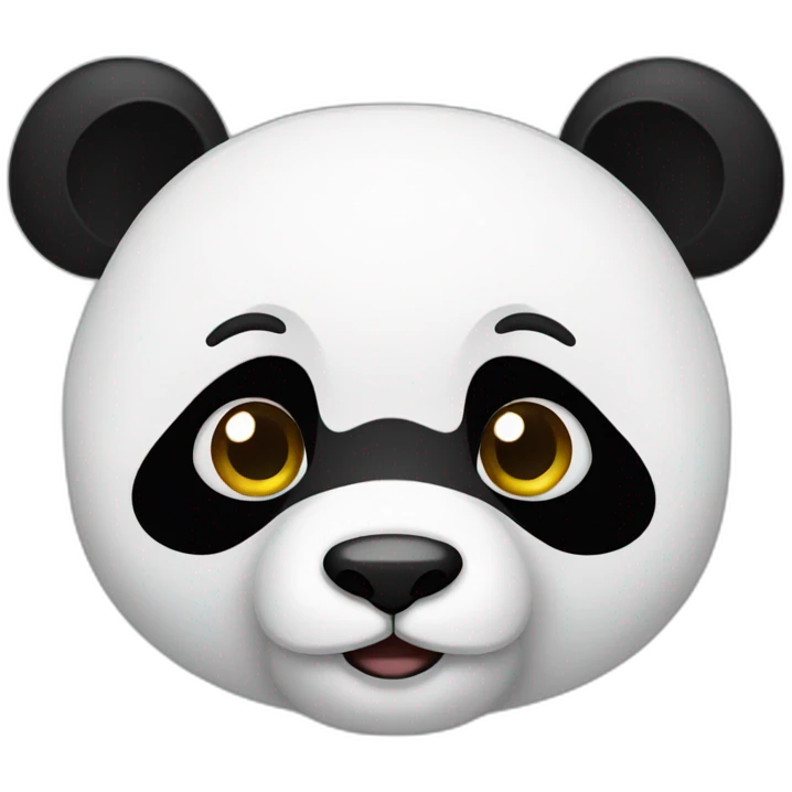 Panda without eyes and scar emoji