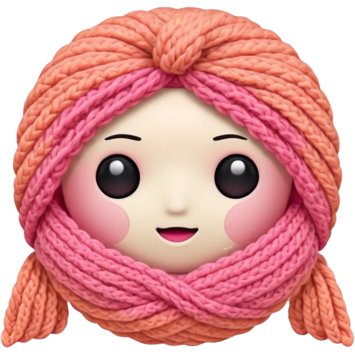 crochet single stitch (it has a color like a peach-pinky sunset) no faces  emoji