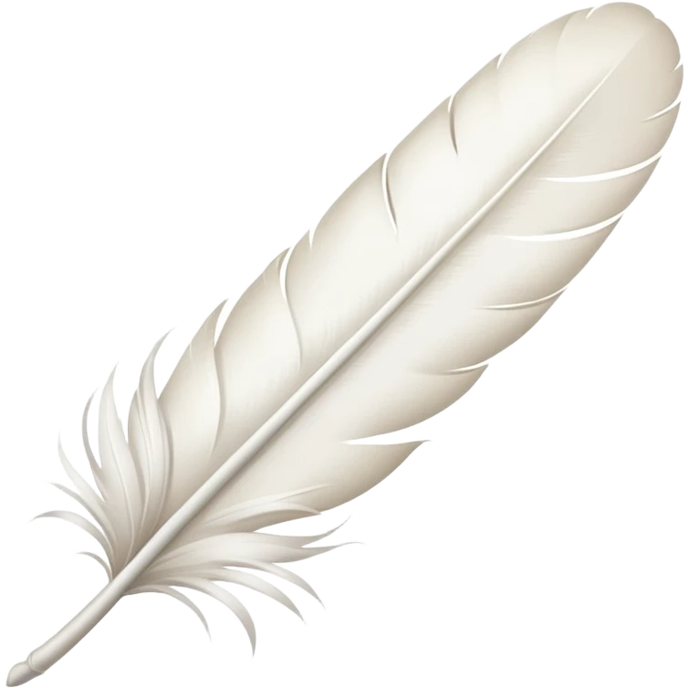 a small feather that describes the word tenderness emoji