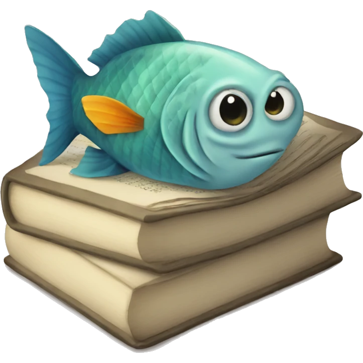 Book with a fish theme emoji