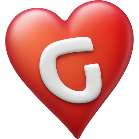 Love heart with the letter J inside  emoji