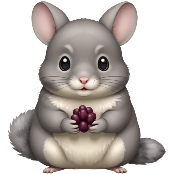Chinchilla with raisin emoji