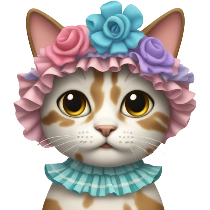cat wearing a dress emoji