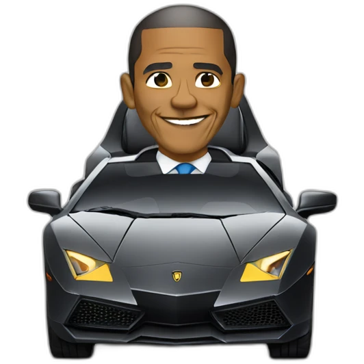 obama-driving-a-Lamborghini emoji