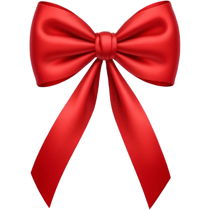 Élégant red bow emoji