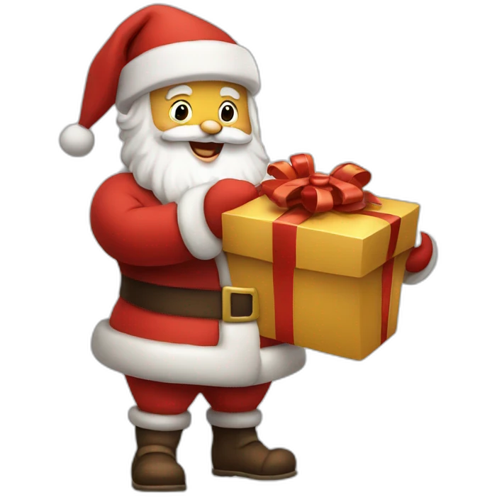 Santa Claus with gift emoji