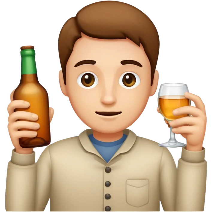Drunk with bottle  emoji