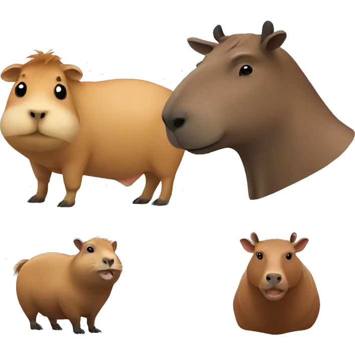 Capybara with a cow emoji
