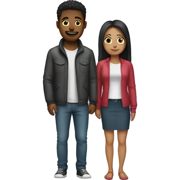 A woman next to her boyfriend emoji