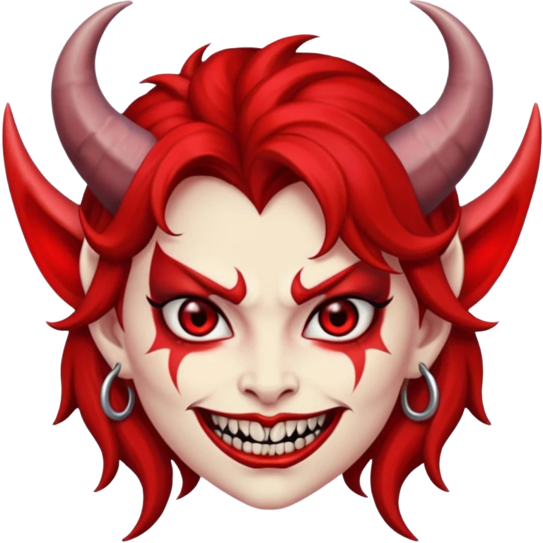 red voman devil  emoji