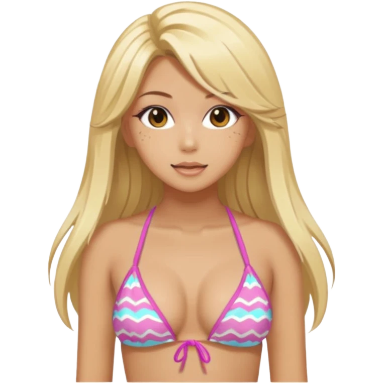 Topless aesthetic gyaru summer girl emoji